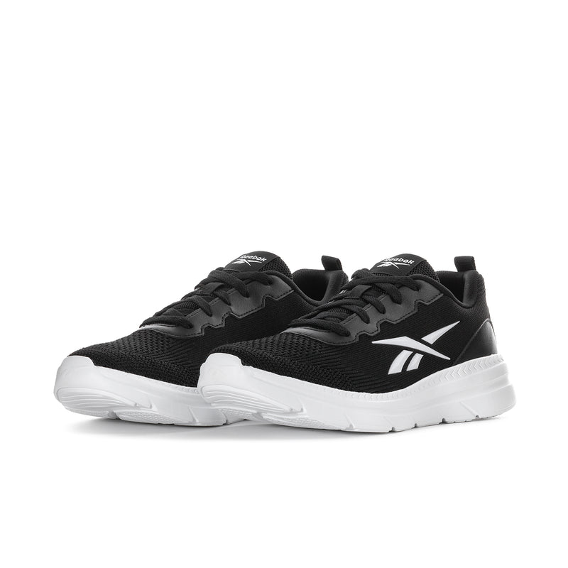 Reebok Velocity Pro men's black sneakers with white midsole, lace-up front and logo