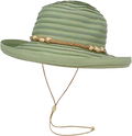 Quarter turn view Women's Sunday Hats style name Vineyard Hat in color Desert Sage. Sku: S2C12268SAGE