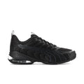 Men's Puma lace-up sneakers in dark black with padded collar and air-cushion sole