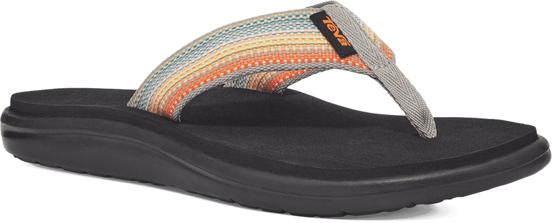 Quarter turn view Women's Teva Footwear style name Voya Flip in color Grey Multi. Sku: 1019040-AGMT
