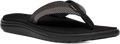 Quarter turn view Men's Teva Footwear style name Voya Flip in color Vori Blk Gray. Sku: 1019050-VBGR