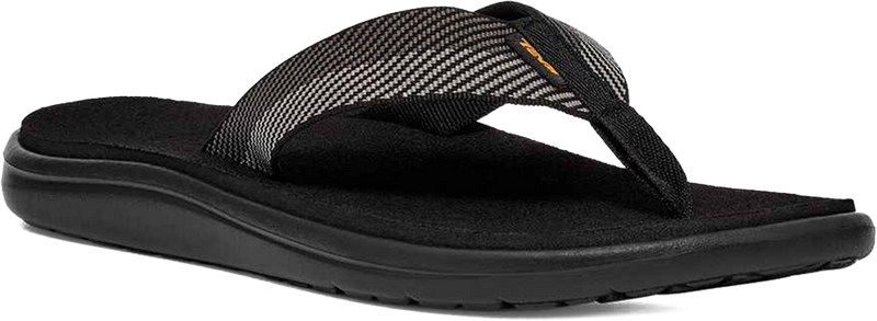 Quarter turn view Men's Teva Footwear style name Voya Flip in color Vori Blk Gray. Sku: 1019050-VBGR