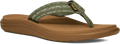 Quarter turn view Women's Teva Footwear style name Voya Flip in color Deep Lichen. Sku: 1019040-RCD