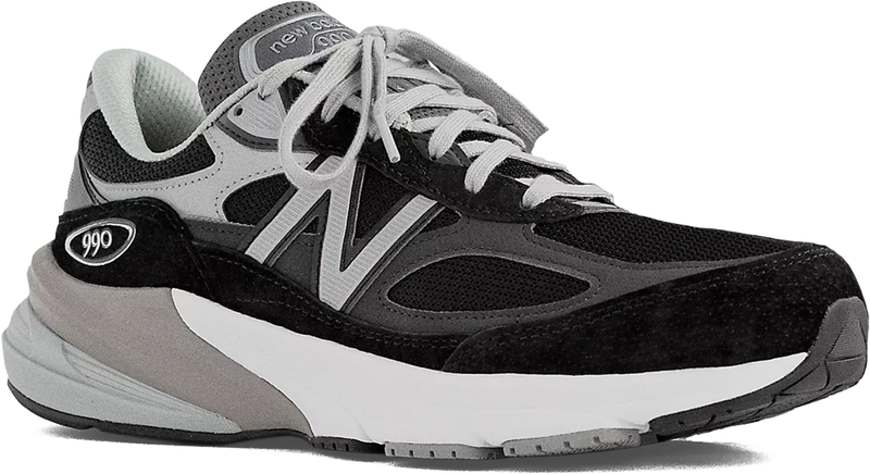 Women's New Balance W990BK6 Double Wide in Black/ White. Sku: W990BK6-2E