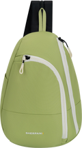 Quarter turn view Women's Sherpani Hand Bag style name Wayfarer in color Palm. Sku: 26-WAYFE03110