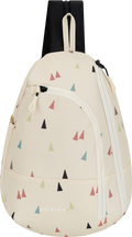 Quarter turn view Women's Sherpani Hand Bag style name Wayfarer in color Terrazo. Sku: 26-WAYFE07110