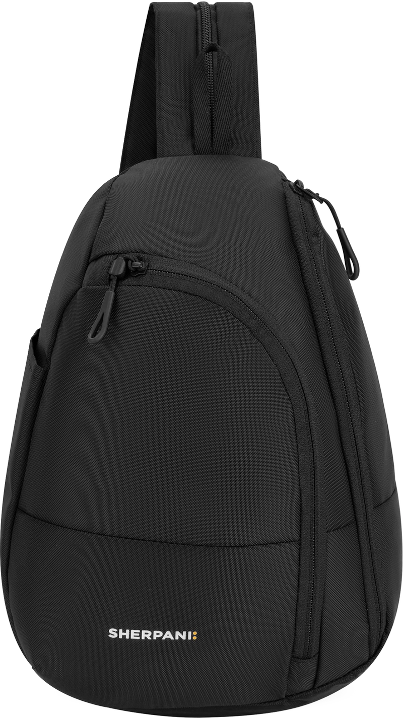 Quarter turn view Women's Sherpani Hand Bag style name Wayfarer in color Raven. Sku: 26-WAYFE01110