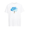 White youth T-shirt with Nike logo front graphic