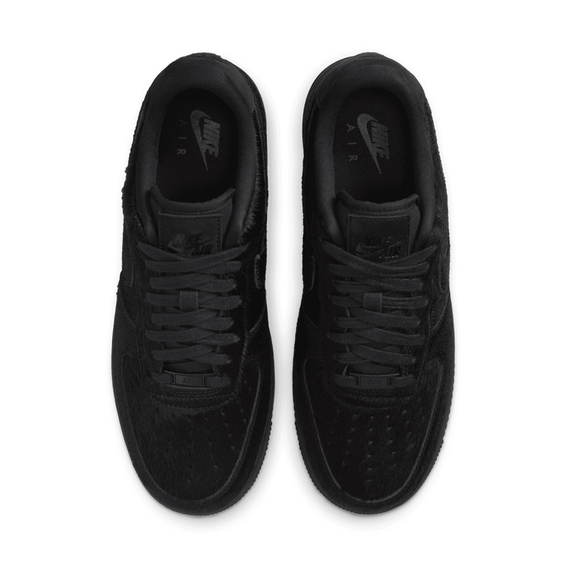 Women's Nike Air Force 1 '07 "Triple Black Pony Hair"