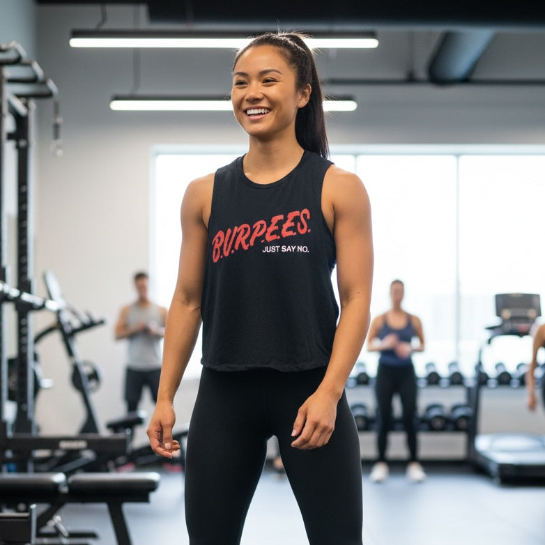 Women's Burpees Crop Tank