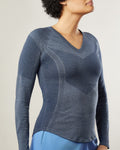 Women's Featherlite™ V-Neck Underscrub - Heather Navy