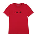 Gym Red youth crewneck T-shirt with embroidered "JORDAN" wordmark on front