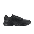 Women's black lace-up athletic sneaker with Reebok logo and cushioned sole