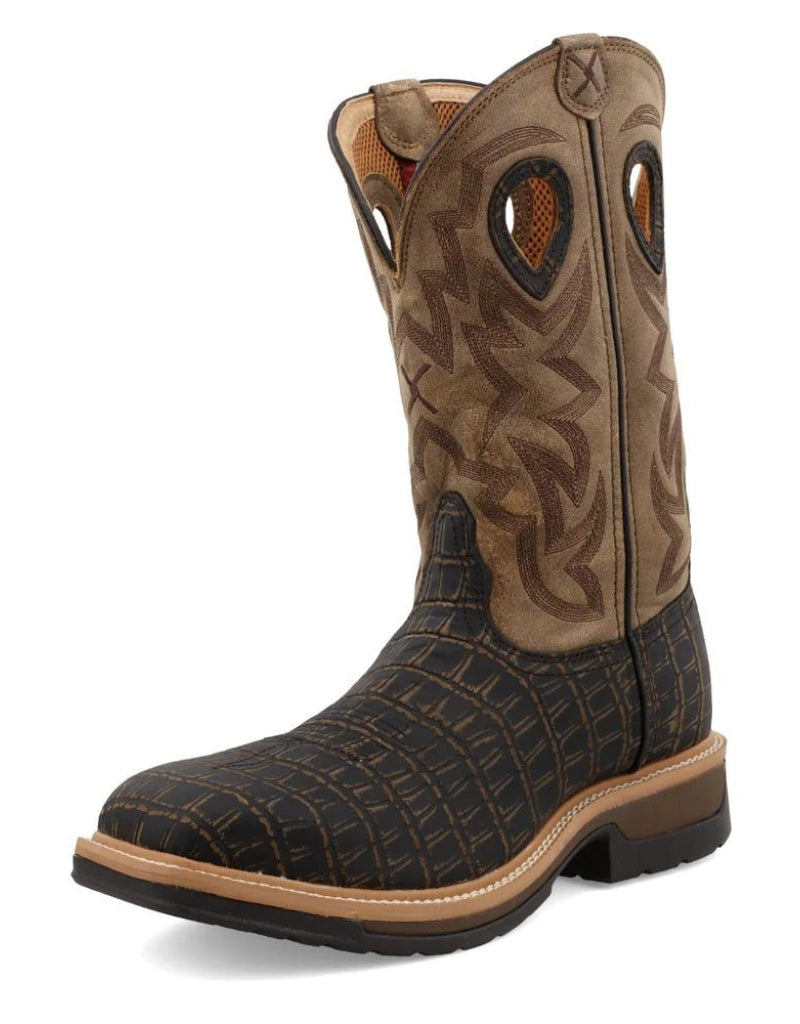 Work Twisted X Men's 12 Inch Alloy Toe Lite Western Work Slip-Resistant