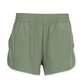 Sea spray woven running shorts for women, elastic waistband, split hem detail